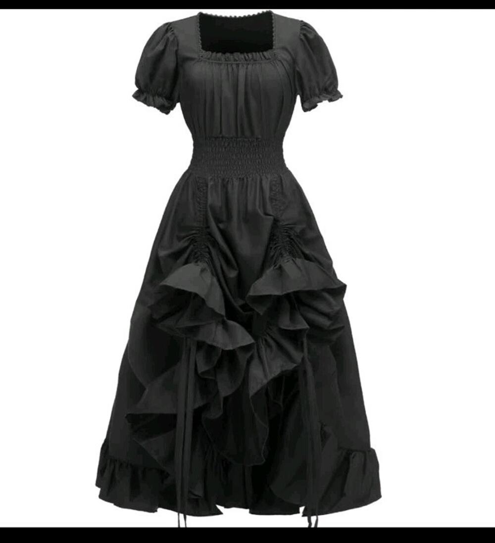 Witch Showgirl Tavern Maiden Bar Maid Renaissance Wench Costume Dress XL Ruched